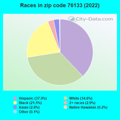 Races in zip code 76133 (2022)