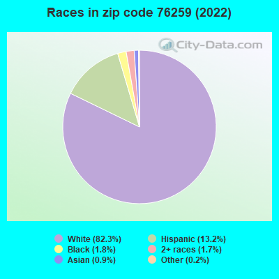 Races in zip code 76259 (2022)