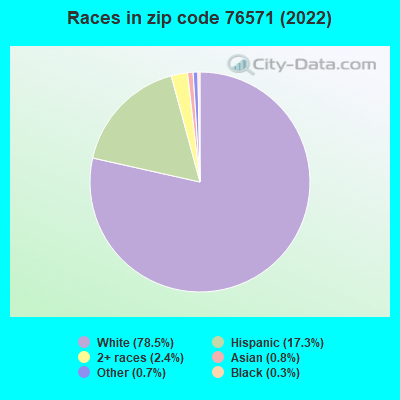 Races in zip code 76571 (2022)