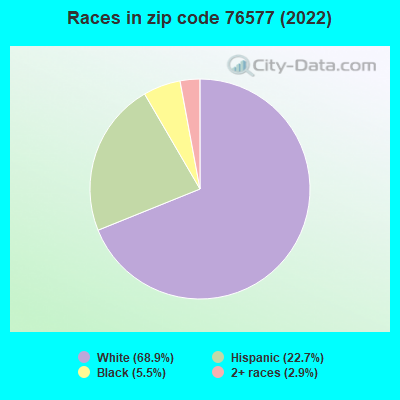 Races in zip code 76577 (2022)