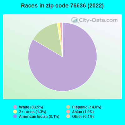 Races in zip code 76636 (2022)