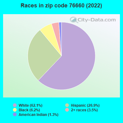 Races in zip code 76660 (2022)