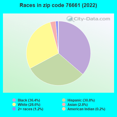 Races in zip code 76661 (2022)