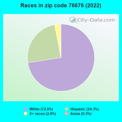 Races in zip code 76676 (2022)