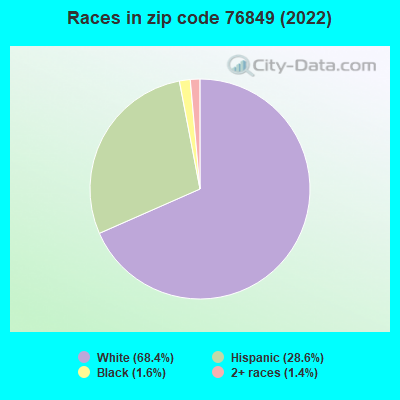 Races in zip code 76849 (2022)