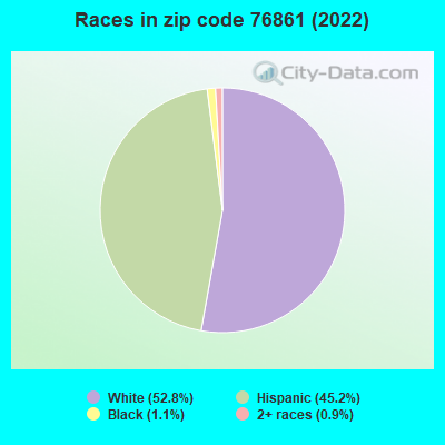 Races in zip code 76861 (2022)