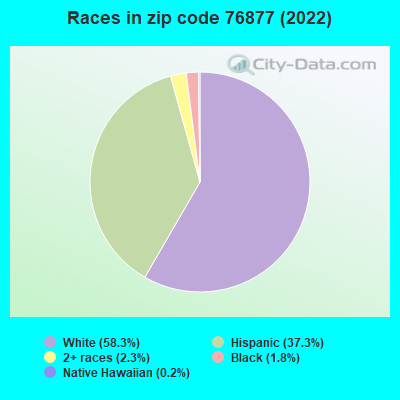 Races in zip code 76877 (2022)