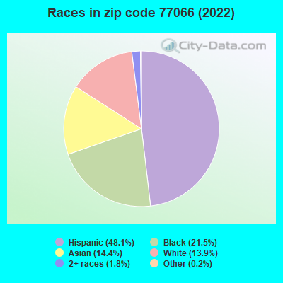 Races in zip code 77066 (2022)