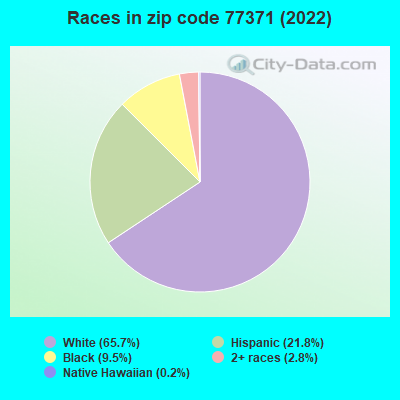 Races in zip code 77371 (2022)