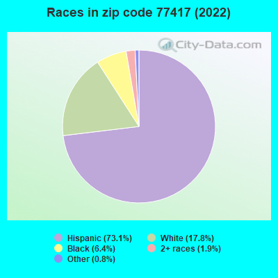 Races in zip code 77417 (2022)