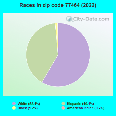 Races in zip code 77464 (2022)