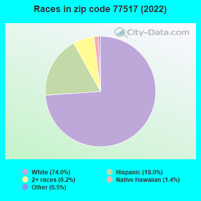 Races in zip code 77517 (2022)