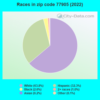 Races in zip code 77905 (2022)