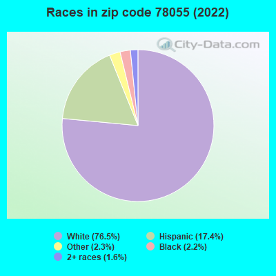 Races in zip code 78055 (2022)