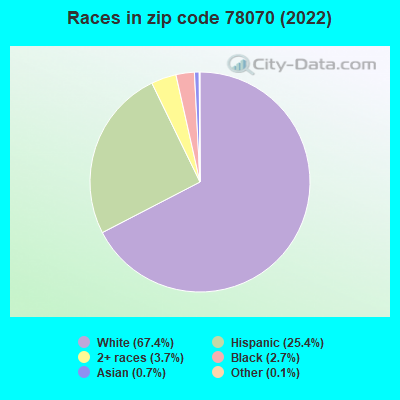 Races in zip code 78070 (2022)