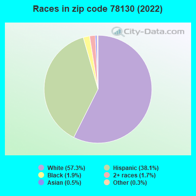 Races in zip code 78130 (2022)
