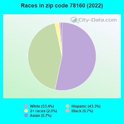 Races in zip code 78160 (2022)
