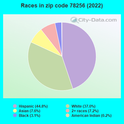 Races in zip code 78256 (2022)
