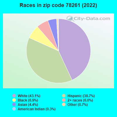 Races in zip code 78261 (2022)