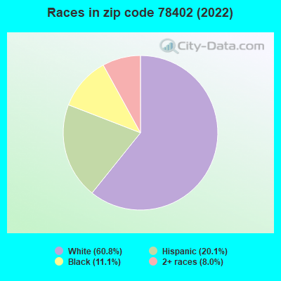 Races in zip code 78402 (2022)