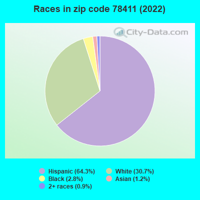 Races in zip code 78411 (2022)