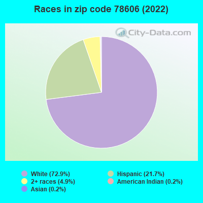 Races in zip code 78606 (2022)