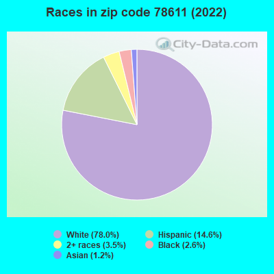 Races in zip code 78611 (2022)
