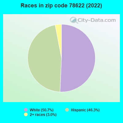 Races in zip code 78622 (2022)