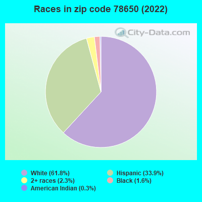 Races in zip code 78650 (2022)