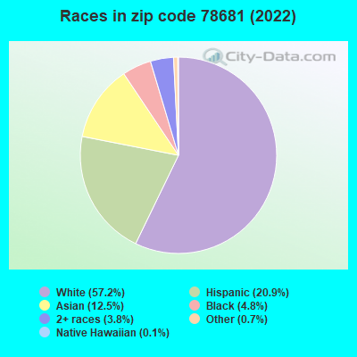 Races in zip code 78681 (2022)