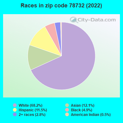 Races in zip code 78732 (2022)