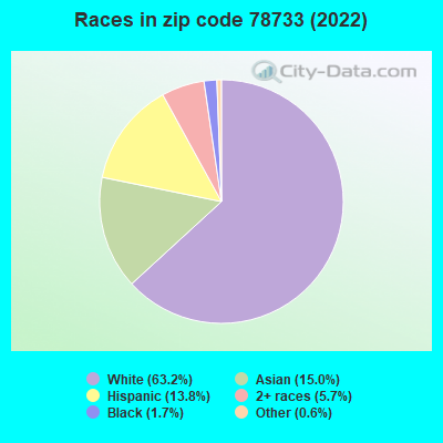 Races in zip code 78733 (2022)