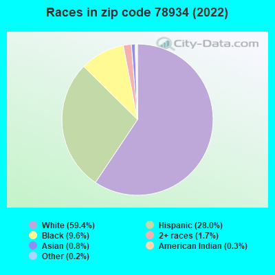 Races in zip code 78934 (2022)