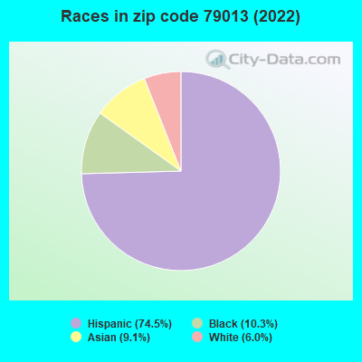 Races in zip code 79013 (2022)