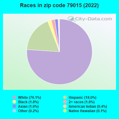Races in zip code 79015 (2022)