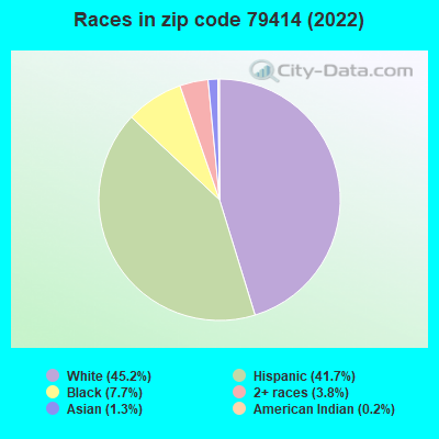 Races in zip code 79414 (2022)