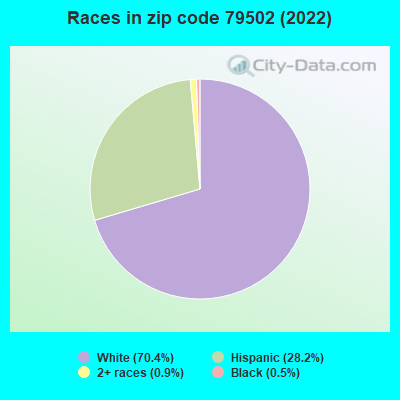 Races in zip code 79502 (2022)