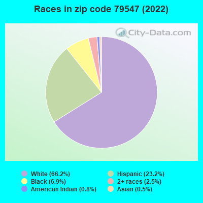 Races in zip code 79547 (2022)