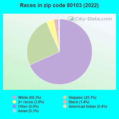 Races in zip code 80103 (2022)