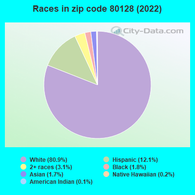 Races in zip code 80128 (2022)