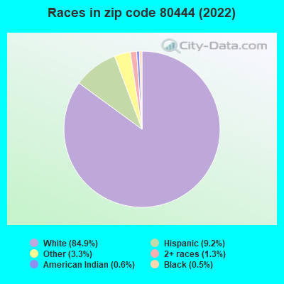 Races in zip code 80444 (2022)