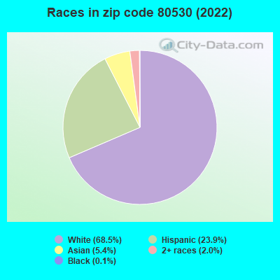 Races in zip code 80530 (2022)