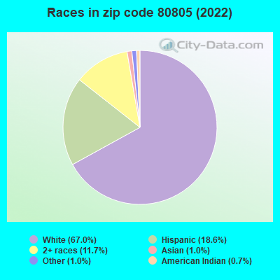 Races in zip code 80805 (2022)
