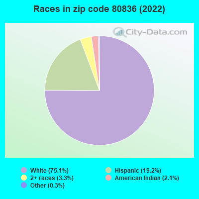 Races in zip code 80836 (2022)