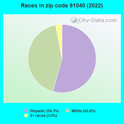 Races in zip code 81040 (2022)