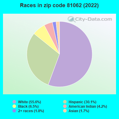 Races in zip code 81062 (2022)