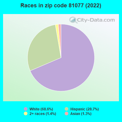 Races in zip code 81077 (2022)