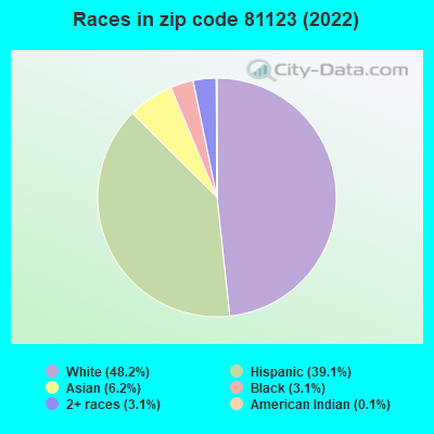 Races in zip code 81123 (2022)