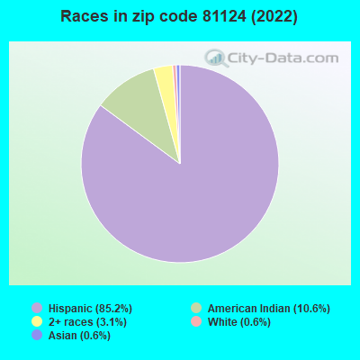 Races in zip code 81124 (2022)
