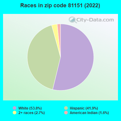 Races in zip code 81151 (2022)